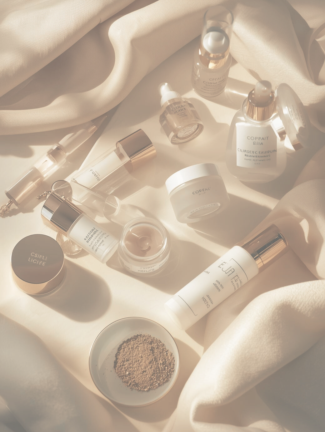 minimal premium product flat lay with vibrant accents and soft studio light