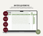 Routine Quotidienne – Planner Google Sheets pour Entrepreneur(e) Beauté