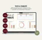 Tests & Stabilité pour produit cosmétique – Suivi Complet Google Sheets